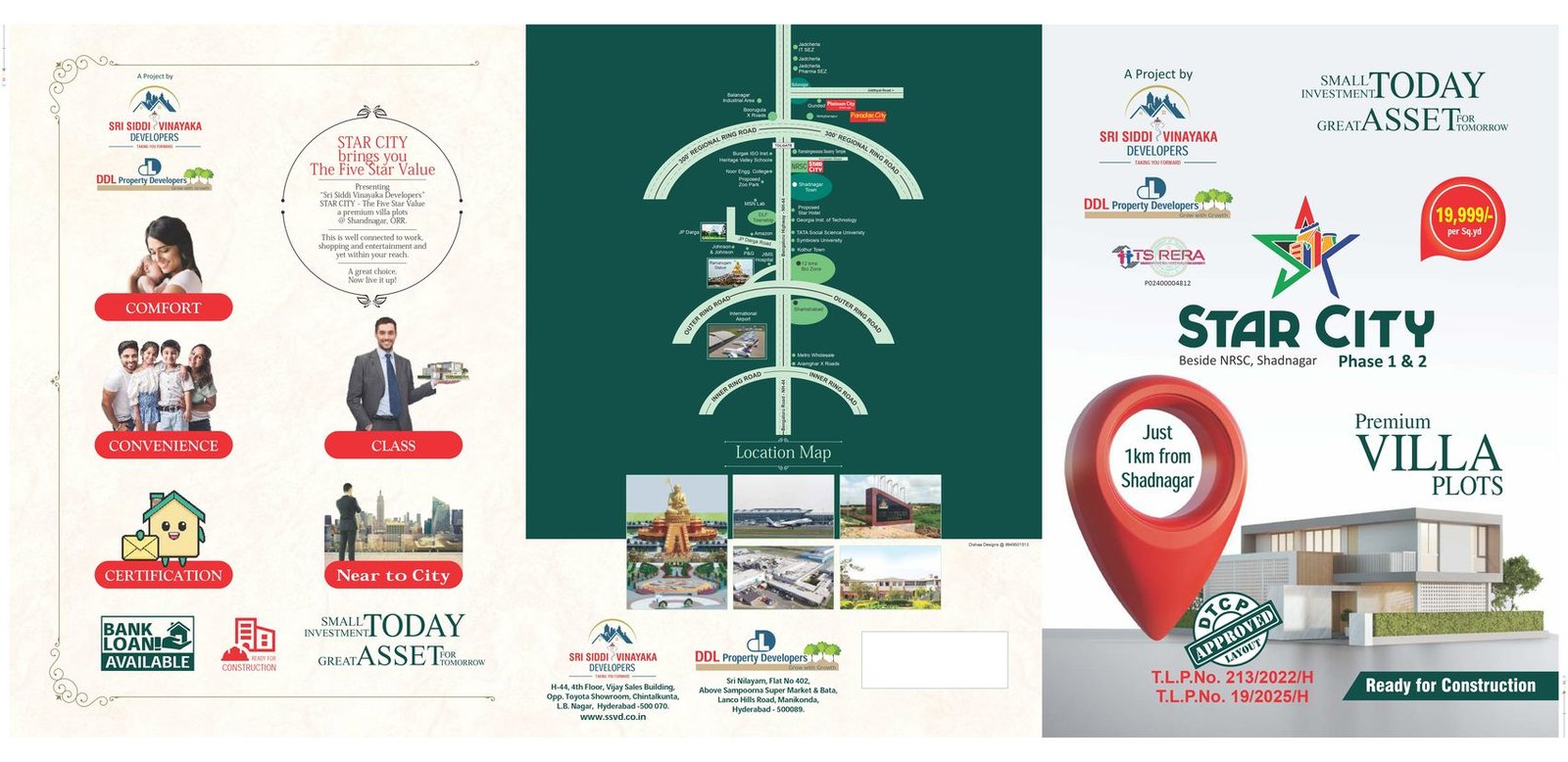 Star City Phase 1 & 2 — Premium Villa Plots beside NRSC, Shadnagar